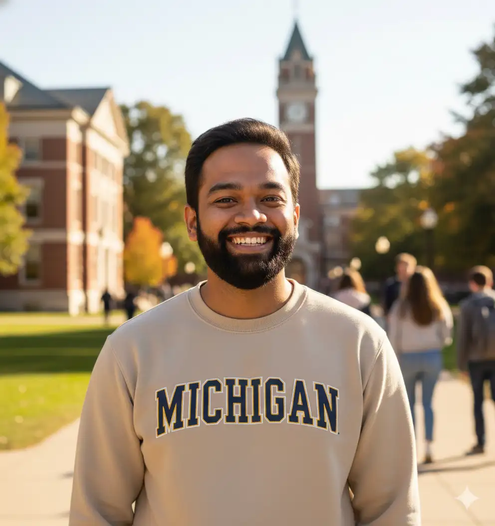 Santosh Kumar Desai - Accepted to UMich